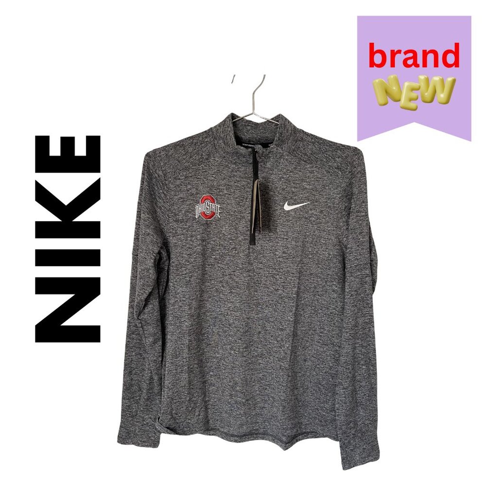 Nike Ohio State Women's Dri Fit 1/4 zip Pullover - Gray Size Small - NWT